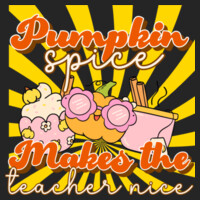 Pumpkin Spice Makes the Teacher Nice 🎃☕40-030 - Adult Cooling Performance Long Sleeve Tee Design
