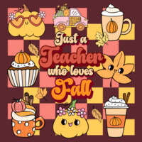 Just a Teacher Who Loves Fall 🍂🎃 40-031 - Adult Softstyle ® T Shirt Design