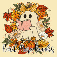 Read More Books – Fall Ghost 🍂📚 40-044 - Adult Cooling Performance Short Sleeve Tee Design