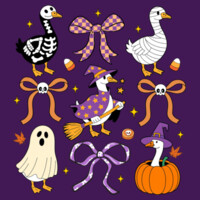 Halloween Ducks 🎃🦆 40-042 - Adult Cooling Performance Long Sleeve Tee Design