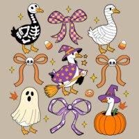 Spooky Halloween Ducks 🦆🎃 40-047 - Adult Softstyle ® T Shirt Design