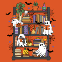 Spooky Library Ghosts 👻📚40-051 - Adult Cooling Performance Long Sleeve Tee Design