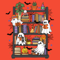Spooky Library Ghosts 👻📚40-051 - Adult Softstyle ® T Shirt Design