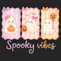 Spooky Vibes Ghost Trio 👻🎀 40-053 - Adult Cooling Performance Short Sleeve Tee Design