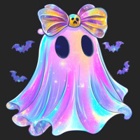 Glitter Pastel Ghost 🎀👻 40-058 - Adult Cooling Performance Long Sleeve Tee Design