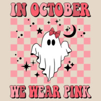 In October We Wear Pink Ghost 👻🎀 70-001 - Youth Heavy Cotton 100% Cotton T Shirt Design
