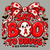 Say BOO to Drugs – Red Ribbon Week 👻❤️ 21-002 - Youth Heavy Cotton 100% Cotton T Shirt Design