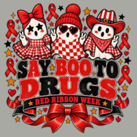 Say BOO to Drugs – Red Ribbon Week Ghost Shirt 👻❤️ 21-004 - Youth Heavy Cotton 100% Cotton T Shirt Design