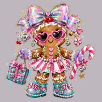 Glam Gingerbread Girl – Christmas Shirt 🎀🍒 97-001 - Adult Cooling Performance Long Sleeve Tee Design