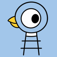 Cute Blue Pigeon Face Shirt 83-105 - Adult Softstyle ® T Shirt Design