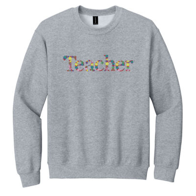 Teacher Flower-30-000 - Heavy Blend Crewneck Sweatshirt Thumbnail