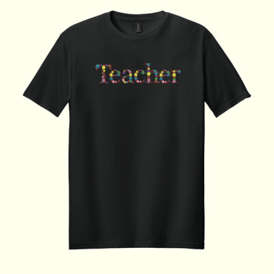 Teacher Flower-30-000 - Softstyle ® T Shirt Thumbnail