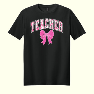 Cute Teacher Bow T99-018 - Adult Softstyle ® T Shirt Thumbnail