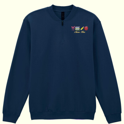Teacher Coquette Icons - Adult Softstyle ® Midweight Fleece 1/4 Zip Thumbnail