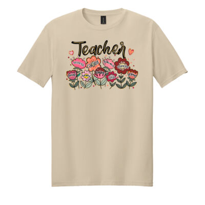 Teacher Flowers T99-019 - Adult Softstyle ® T Shirt Thumbnail