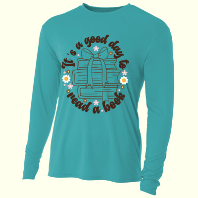 Good Day to Read a Book T99-029 - Adult Cooling Performance Long Sleeve Tee Thumbnail