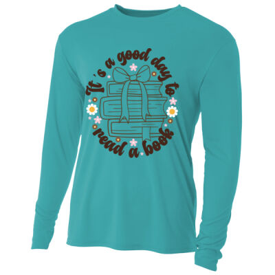 Good Day to Read a Book T99-029 - Adult Cooling Performance Long Sleeve Tee Thumbnail