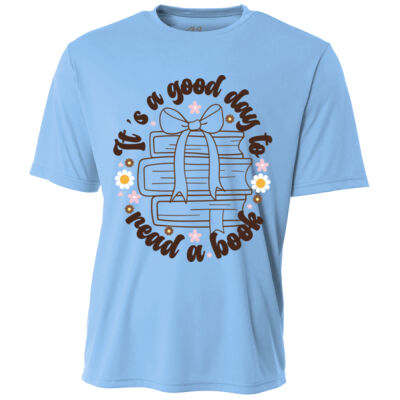 Good Day to Read a Book T99-029 - Adult Cooling Performance Short Sleeve Tee Thumbnail