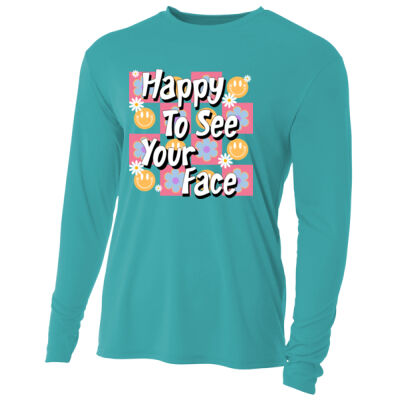 Happy to See Your Face T99-031 - Adult Cooling Performance Long Sleeve Tee Thumbnail
