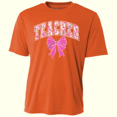 Cute Teacher Bow T99-018 - Adult Cooling Performance Short Sleeve Tee Thumbnail