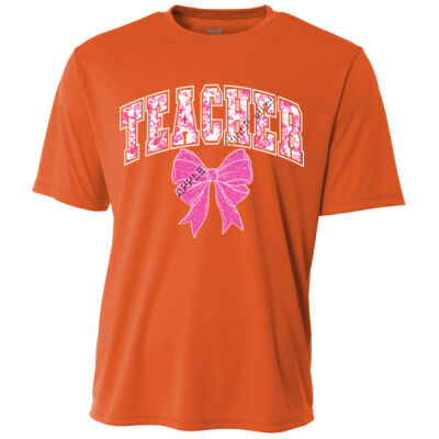 Cute Teacher Bow T99-018 - Adult Cooling Performance Short Sleeve Tee Thumbnail