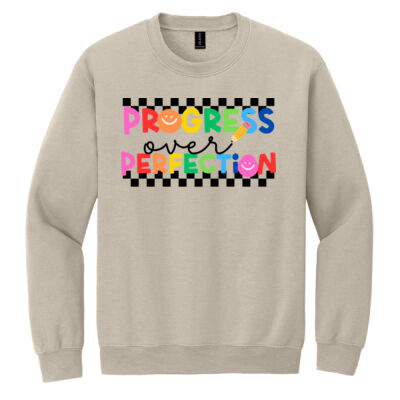 Progress Over Perfection T99-037 - Heavy Blend Crewneck Sweatshirt Thumbnail