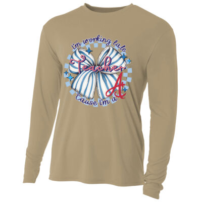 I'm Working Late T99-039 - Adult Cooling Performance Long Sleeve Tee Thumbnail