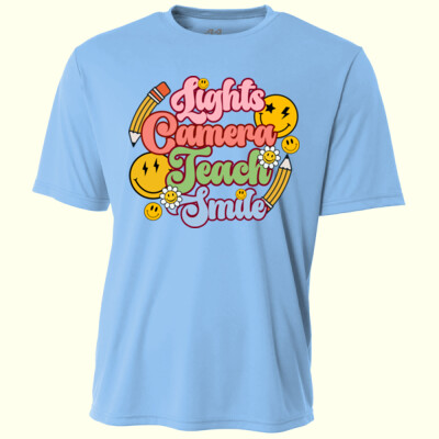 Lights Camera Teach Smile T99-044 - Adult Cooling Performance Short Sleeve Tee Thumbnail