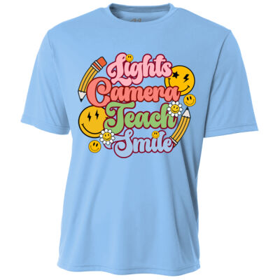 Lights Camera Teach Smile T99-044 - Adult Cooling Performance Short Sleeve Tee Thumbnail
