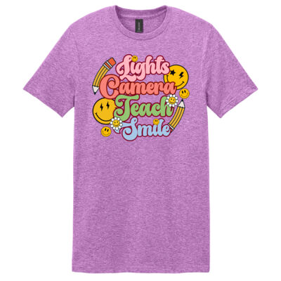 Lights Camera Teach Smile T99-044 - Adult Softstyle ® T Shirt Thumbnail