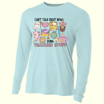 Can't Talk Right Now T99-049 - Adult Cooling Performance Long Sleeve Tee Thumbnail