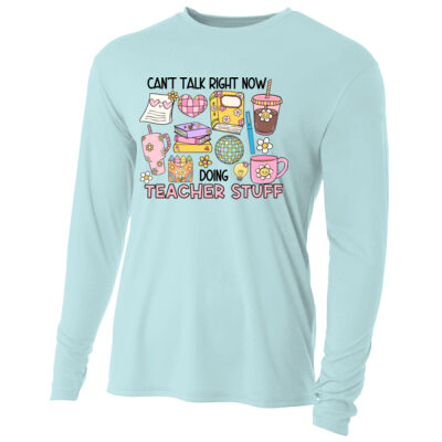Can't Talk Right Now T99-049 - Adult Cooling Performance Long Sleeve Tee Thumbnail