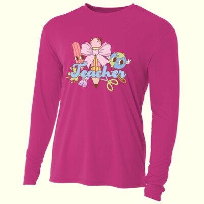 Teacher Coquette T99-050 - Adult Cooling Performance Long Sleeve Tee Thumbnail