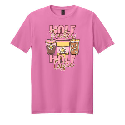 Half Teacher Half Coffee T99-051 - Adult Softstyle ® T Shirt Thumbnail