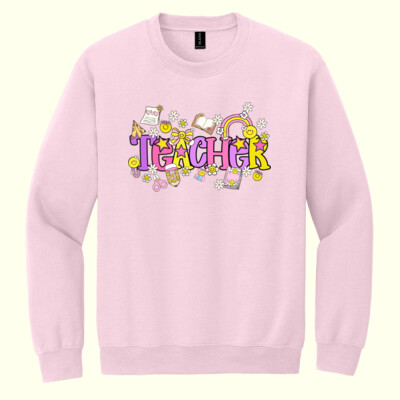 Teacher Smiley T99-060 - Heavy Blend Crewneck Sweatshirt Thumbnail
