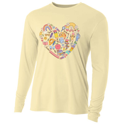 Teacher Heart T99-062 - Adult Cooling Performance Long Sleeve Tee Thumbnail