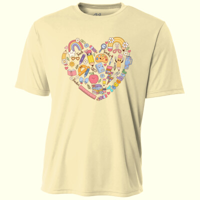 Teacher Heart T99-062 - Adult Cooling Performance Short Sleeve Tee Thumbnail