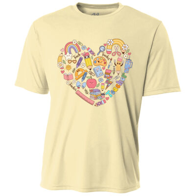 Teacher Heart T99-062 - Adult Cooling Performance Short Sleeve Tee Thumbnail