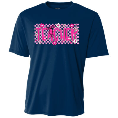 Teacher Checkered T99-064 - Adult Cooling Performance Short Sleeve Tee Thumbnail