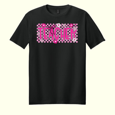 Teacher Checkered T99-064 - Adult Softstyle ® T Shirt Thumbnail