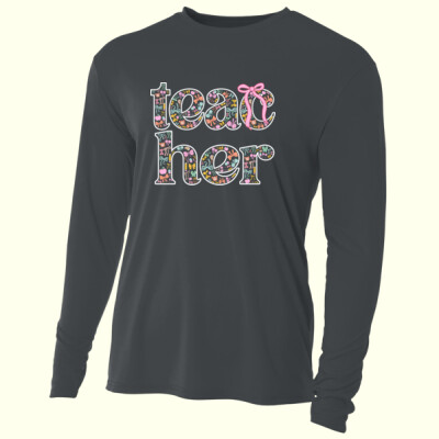 Teacher Coquette T99-068 - Adult Cooling Performance Long Sleeve Tee Thumbnail