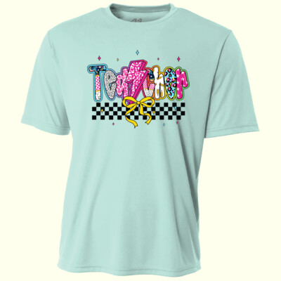 Teacher Checkered T99-069 - Adult Cooling Performance Short Sleeve Tee Thumbnail