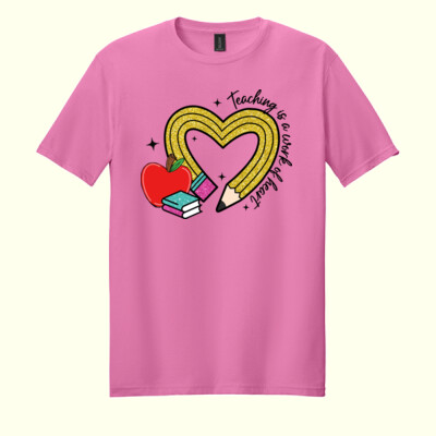 Teacher Pencil Heart T99-073 - Adult Softstyle ® T Shirt Thumbnail