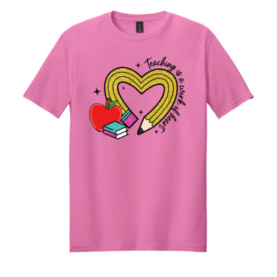 Teacher Pencil Heart T99-073 - Adult Softstyle ® T Shirt Thumbnail