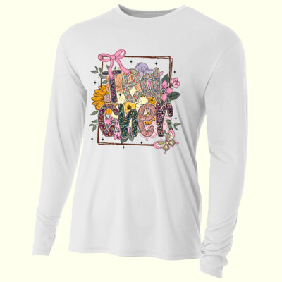 Teacher Vintage Flowers T99-074 - Adult Cooling Performance Long Sleeve Tee Thumbnail