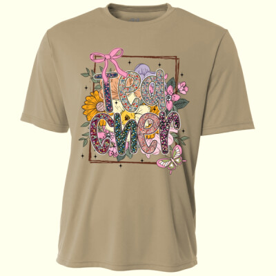 Teacher Vintage Flowers T99-074 - Adult Cooling Performance Short Sleeve Tee Thumbnail