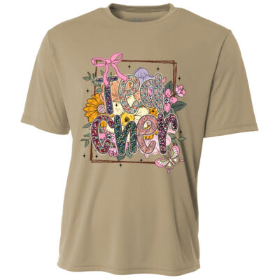 Teacher Vintage Flowers T99-074 - Adult Cooling Performance Short Sleeve Tee Thumbnail