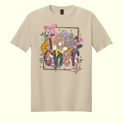 Teacher Vintage Flowers T99-074 - Adult Softstyle ® T Shirt Thumbnail