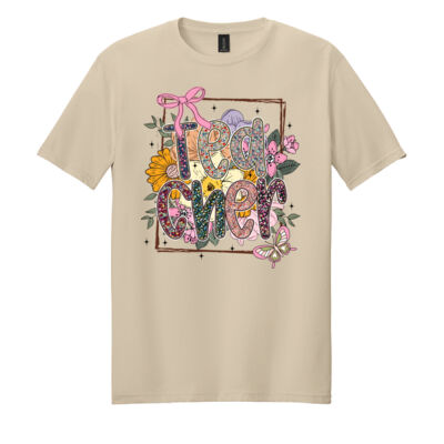 Teacher Vintage Flowers T99-074 - Adult Softstyle ® T Shirt Thumbnail