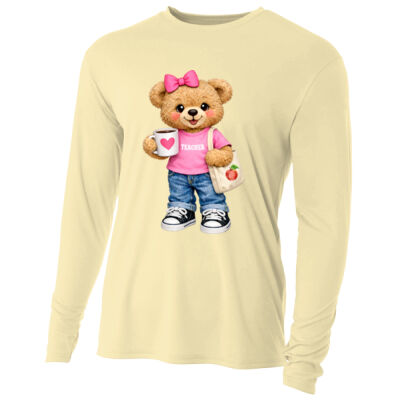 Teacher Bear T99-078 - Adult Cooling Performance Long Sleeve Tee Thumbnail